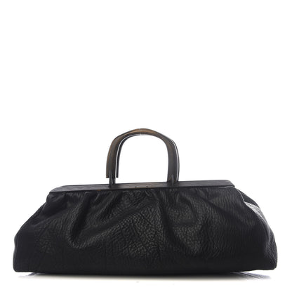 Gucci Buffalo Wood Handle Frame Doctor Bag Black 1 of 8