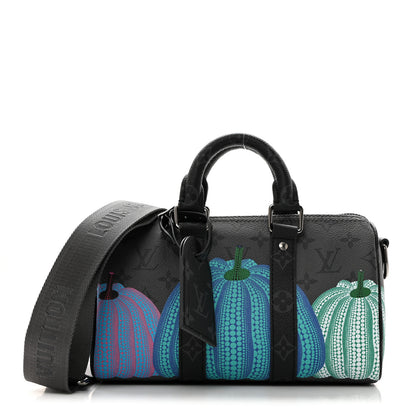Louis Vuitton LV X YK Monogram Eclipse Reverse Pumpkin Keepall Bandouliere 25 Multicolor 1 of 9