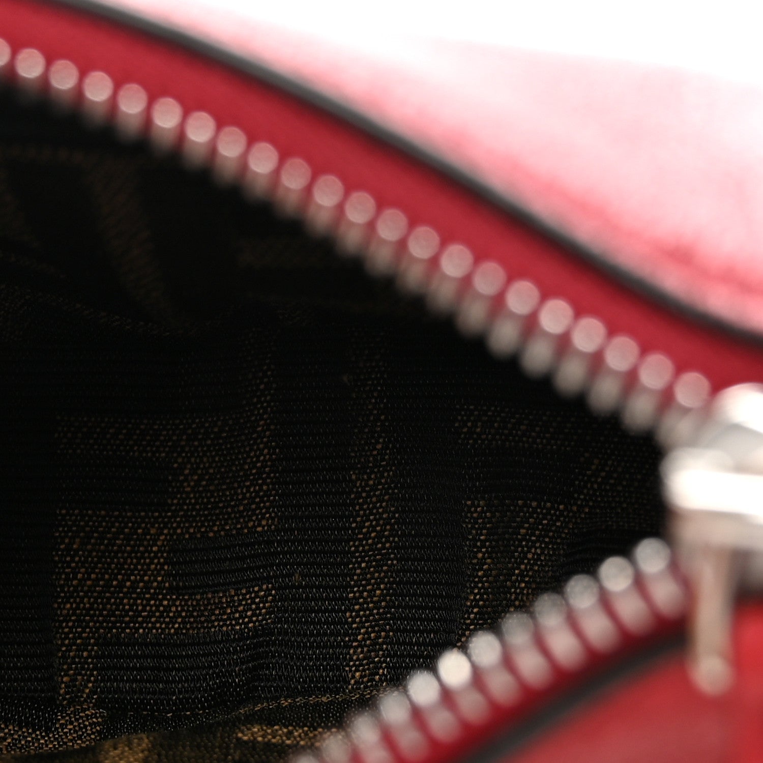 Fendi Vitello Grace Matte Nano Fendigraphy Hobo Charm Scarlet 5 of 10