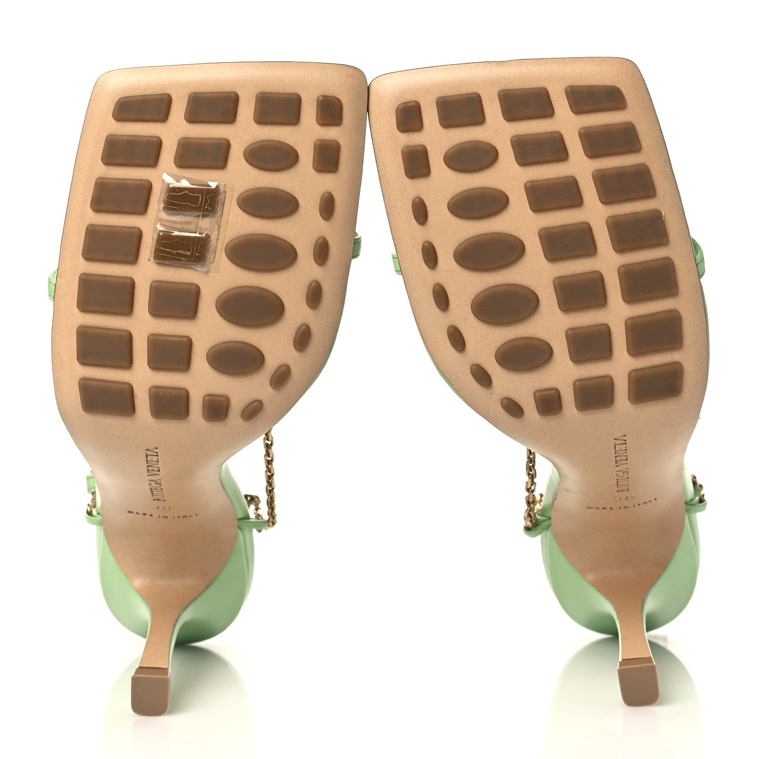 Bottega Veneta Lambskin Stretch Chain Strap 90mm Sandals 38 Pistachio 6 of 8