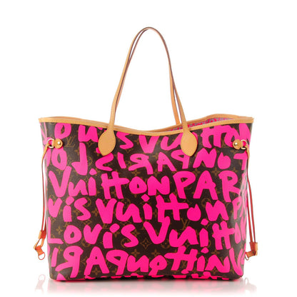 Louis Vuitton Monogram Graffiti Neverfull GM Fuchsia 1 of 7