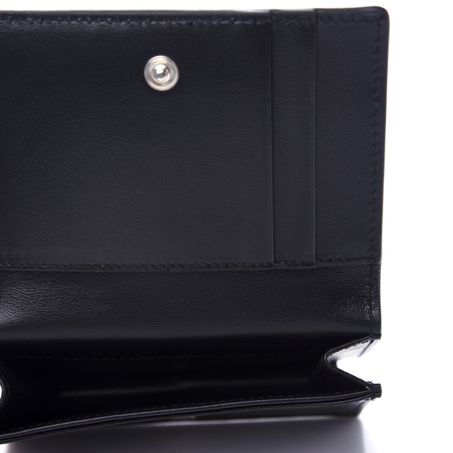 Smooth Calfskin Credit Card Holder Black
