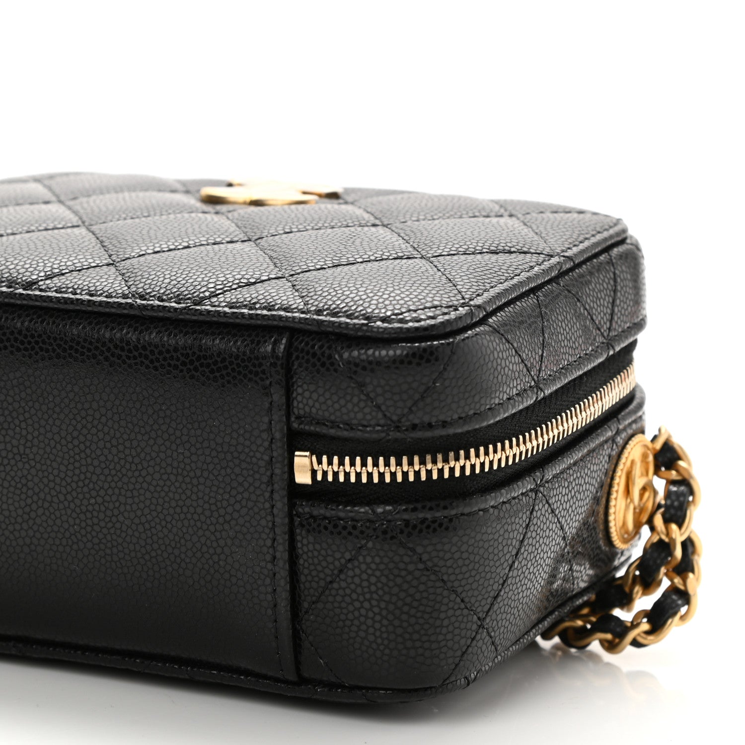 Chanel Caviar Quilted Twist Your Buttons Clutch With Chain Black 10 of 11