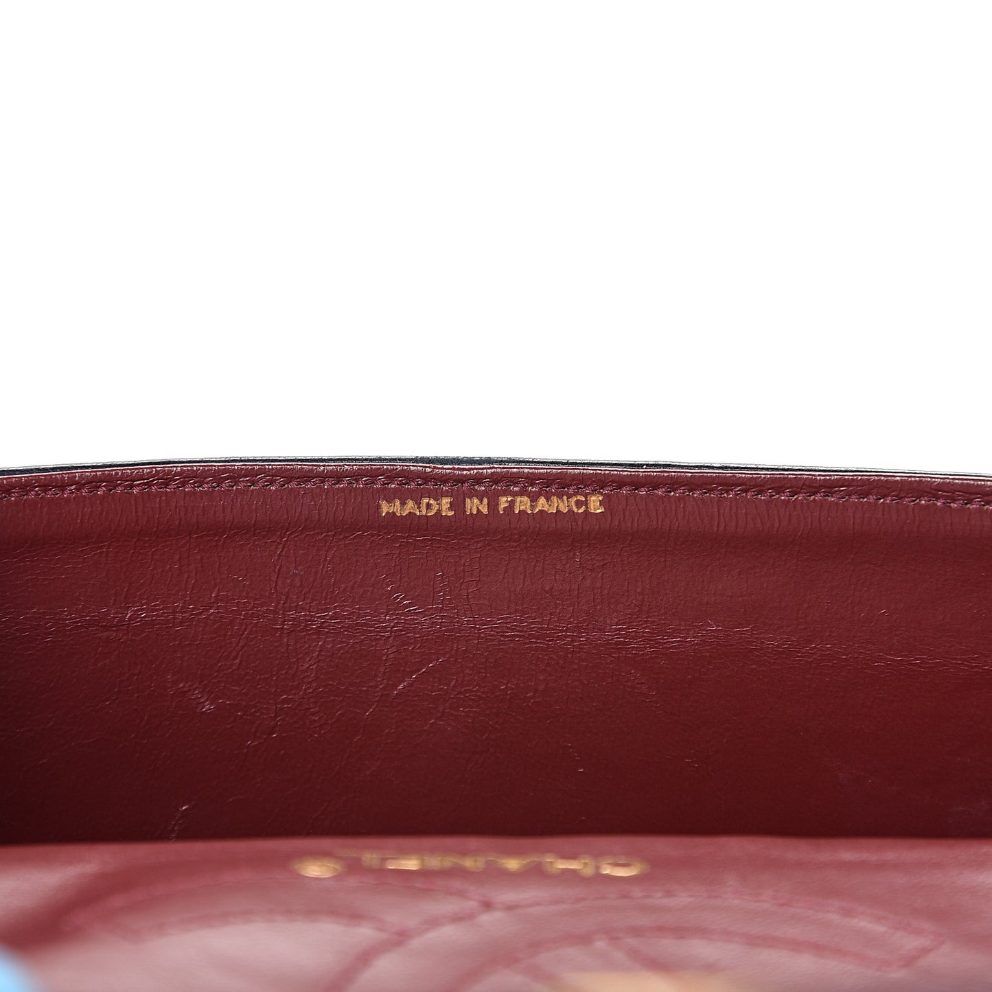 Lambskin Quilted Medium Double Flap Navy
