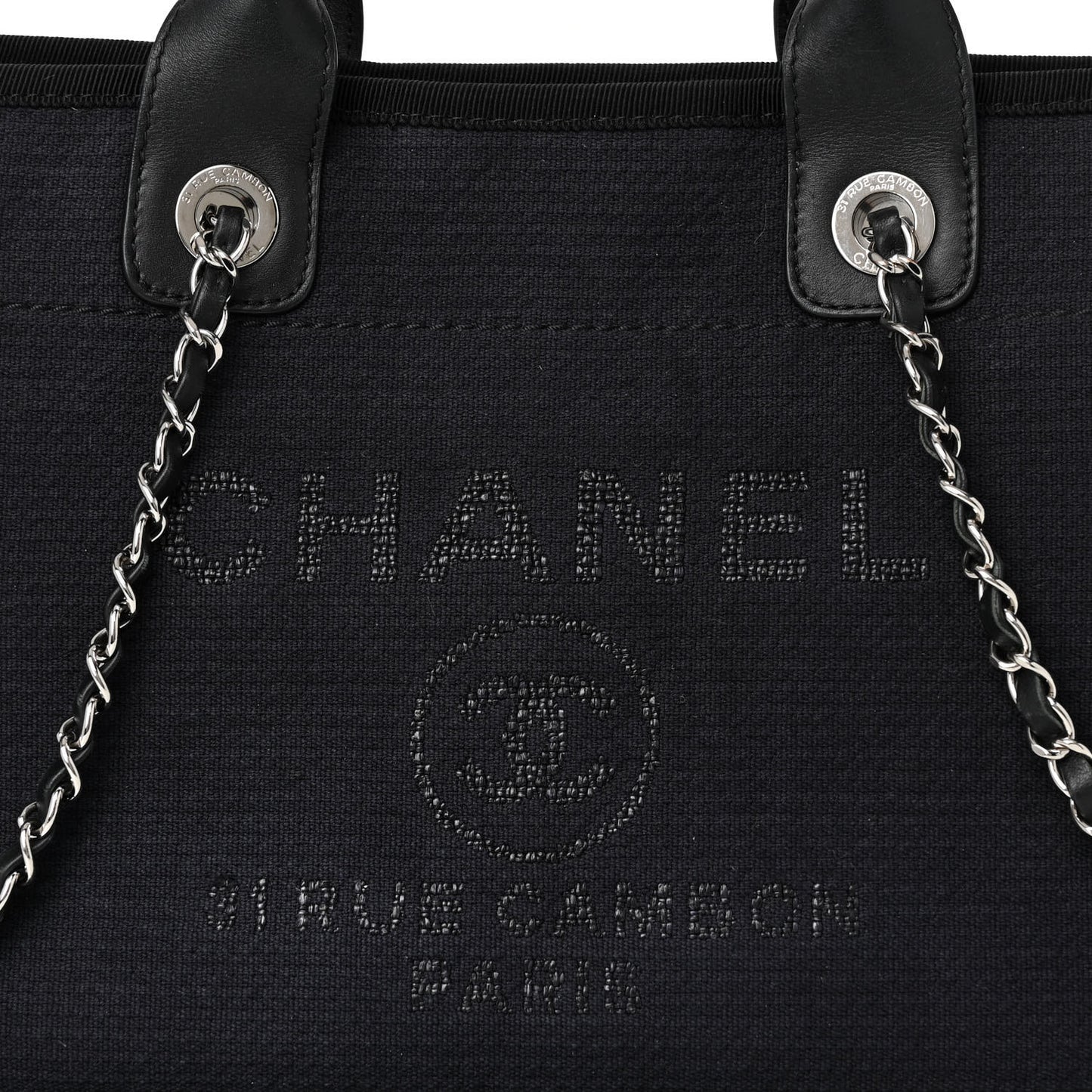 Mixed Fibers Small Deauville Tote Navy Blue