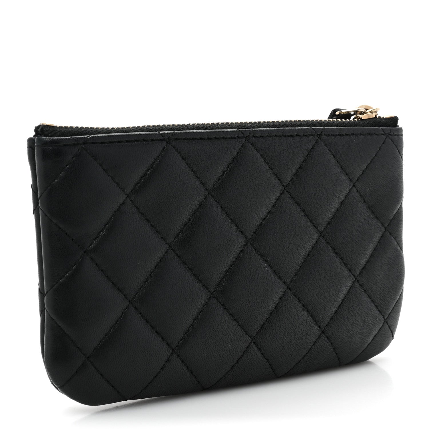 Chanel Lambskin Quilted Small Casino Cosmetic Case Black 3 of 9