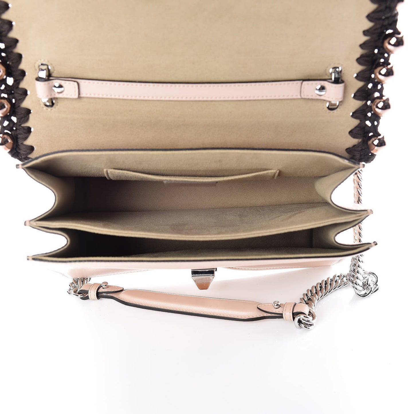 Vitello Liberty Ribbon Pearl Lace Up Kan I Shoulder Bag Plaster