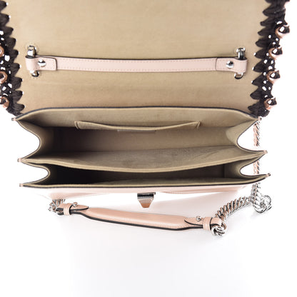 Fendi Vitello Liberty Ribbon Pearl Lace Up Kan I Shoulder Bag Plaster 5 of 10