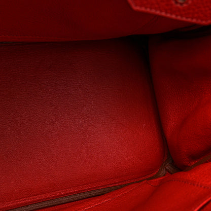 Hermes Taurillon Clemence Birkin 30 Rouge Garance 10 of 12