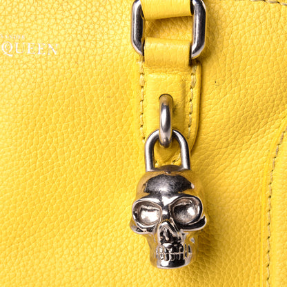 Alexander McQueen Pebbled Calfskin Mini Padlock Tote Yellow 10 of 12