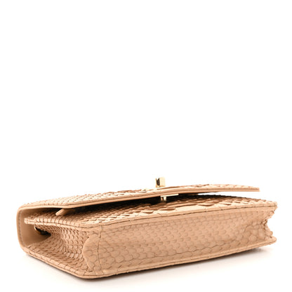 Chanel Snakeskin Wallet On Chain WOC Beige 4 of 11