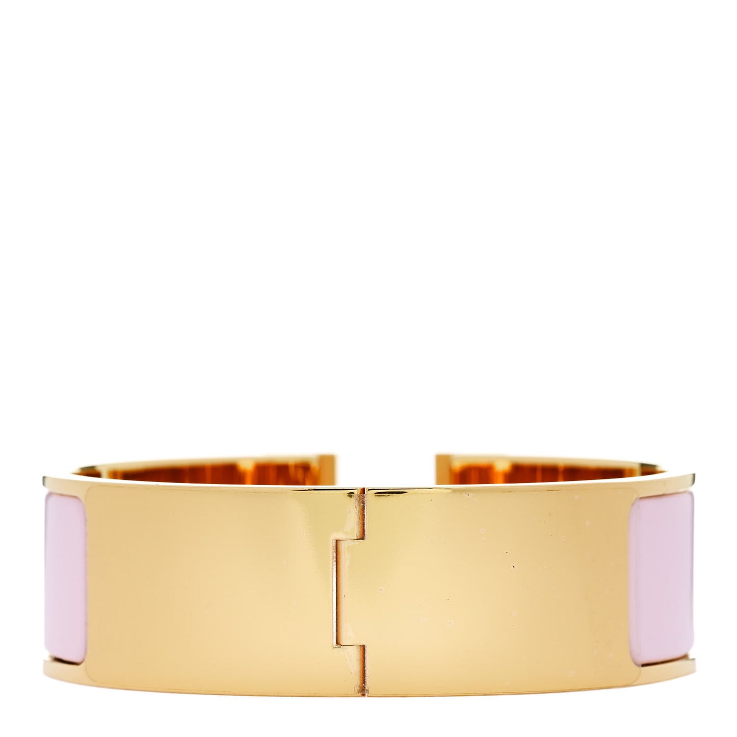 Enamel Wide Clic Clac H Bracelet GM Rose Dragee