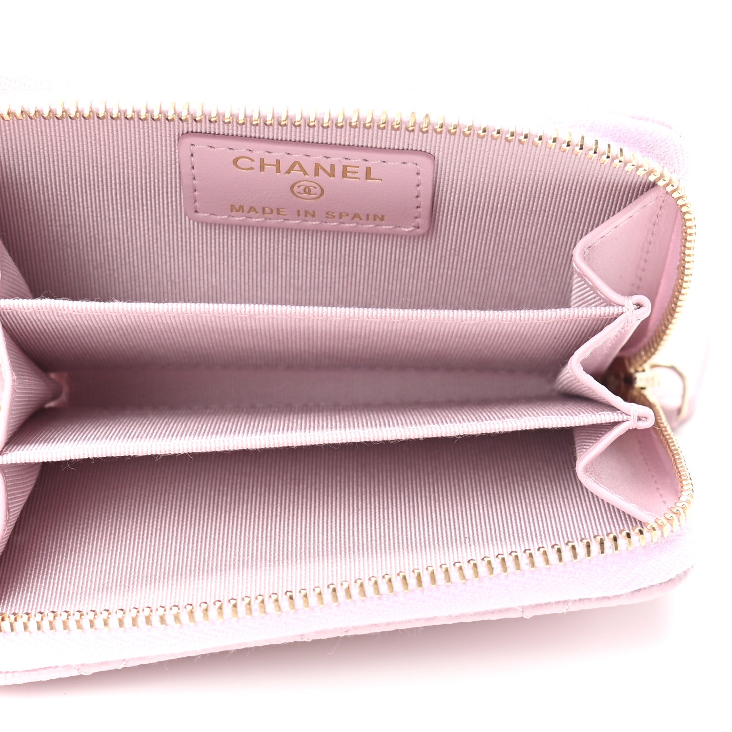 Chanel Caviar Quilted Zip Coin Purse Light Pink 5 of 7
