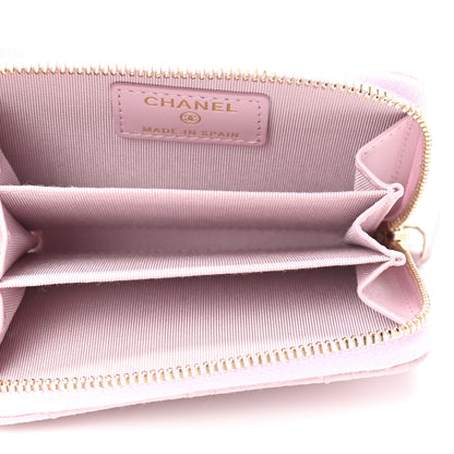 Chanel Caviar Quilted Zip Coin Purse Light Pink 5 of 7