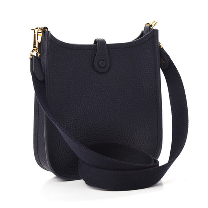 Hermes Taurillon Clemence Evelyne TPM Bleu Nuit 3 of 11
