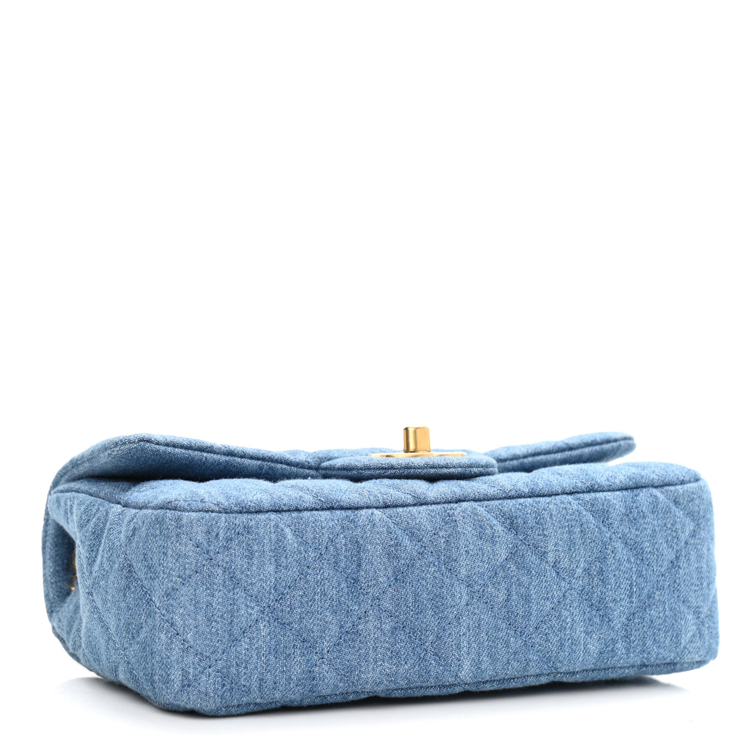 Chanel Denim Quilted Mini Pearl Crush Rectangular Flap Blue 7 of 18
