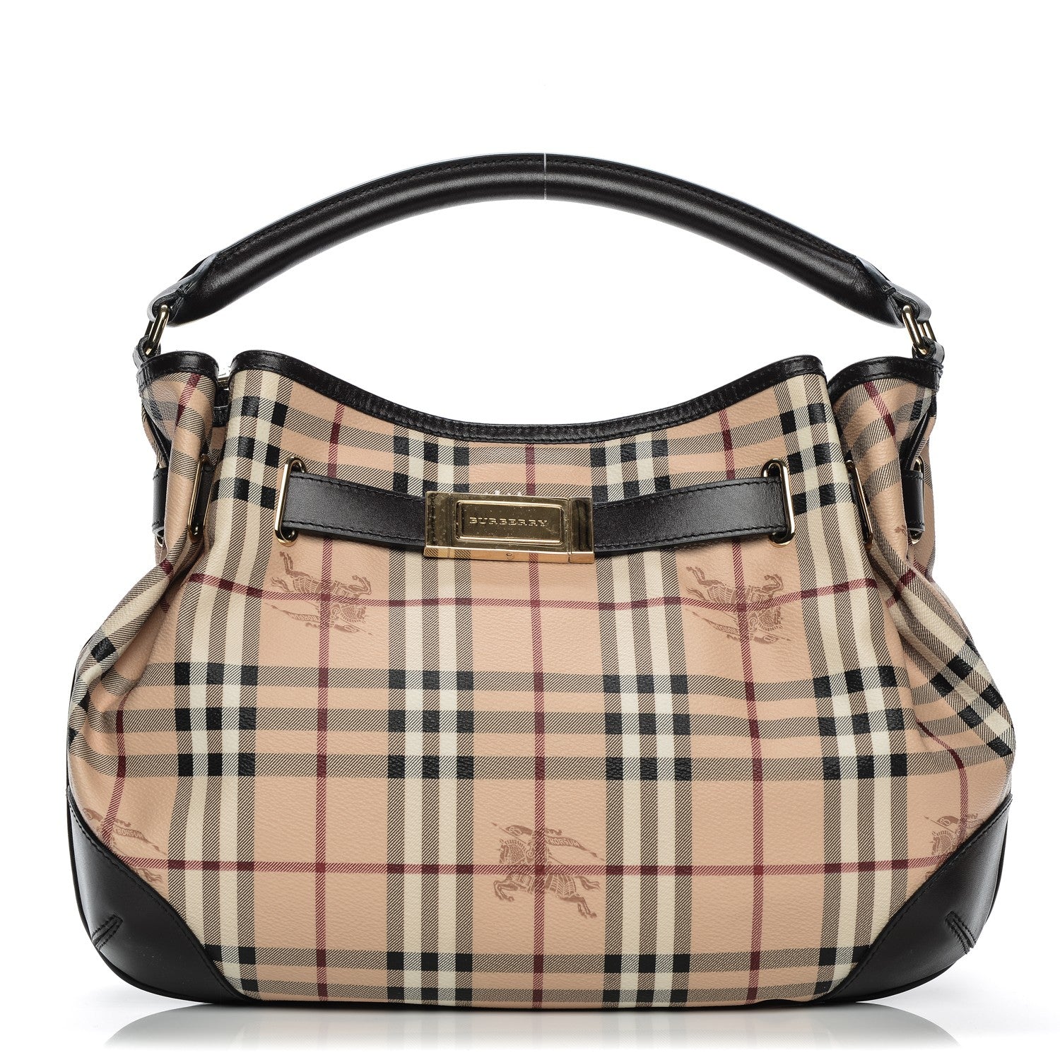 Burberry Haymarket Check Medium Willenmore Hobo Chocolate 1 of 8