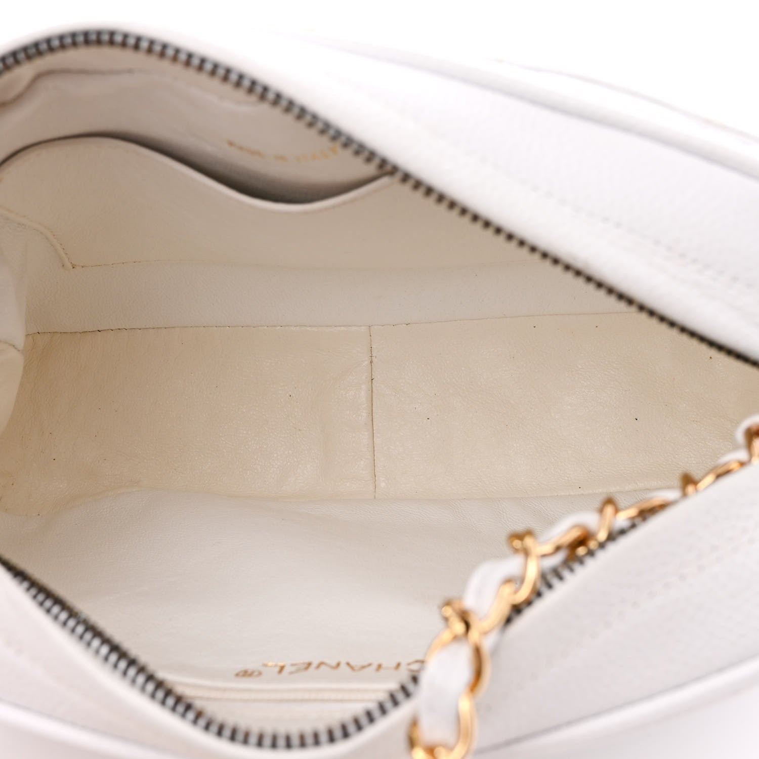 Chanel Caviar Quilted Camera Case White 5 of 16
