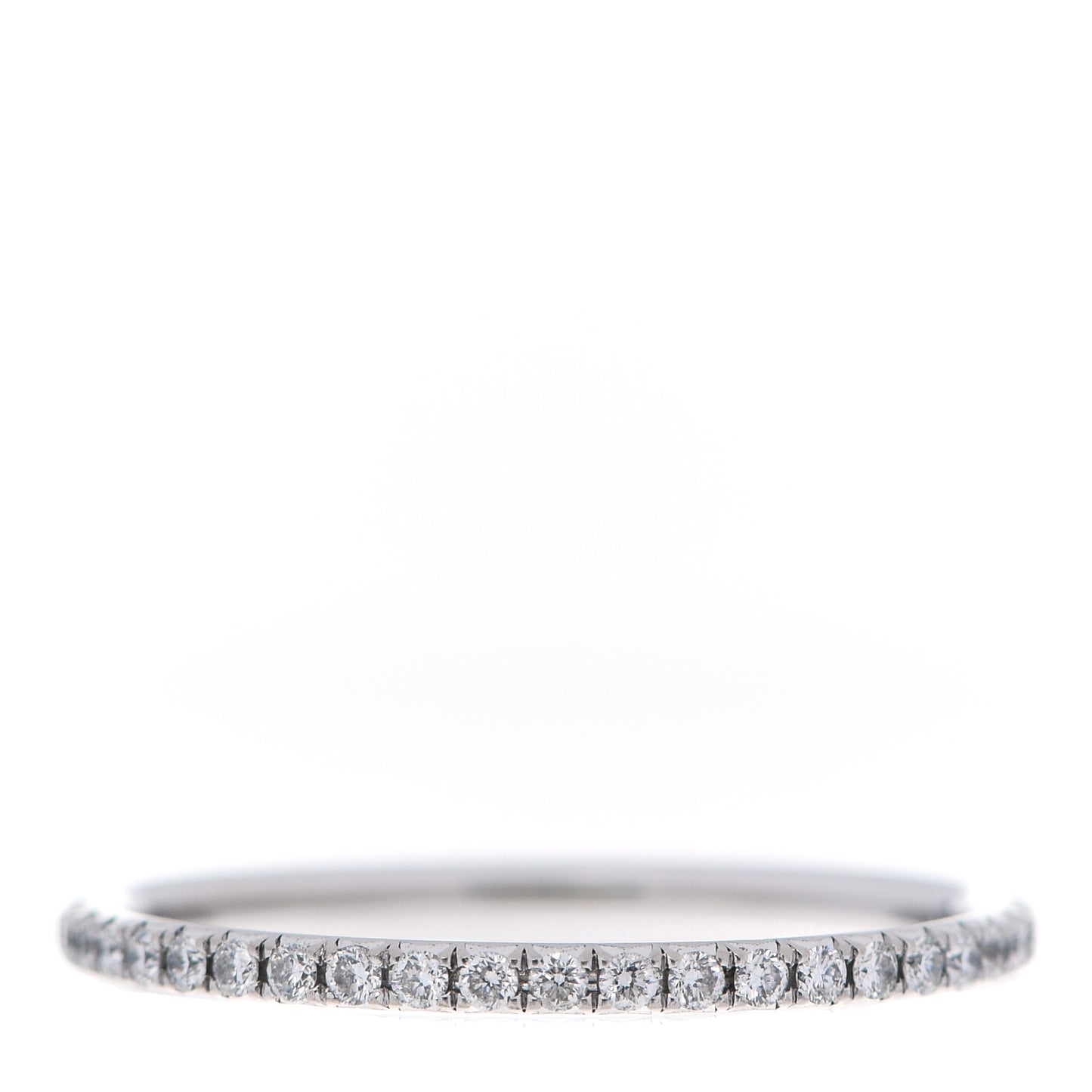 18K White Gold Diamond Metro Band Ring 54 7