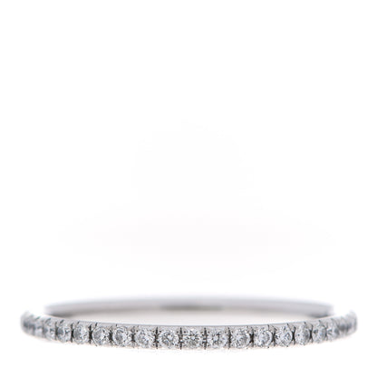 Tiffany 18K White Gold Diamond Metro Band Ring 54 7 3 of 5