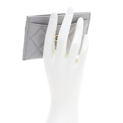 Chanel Caviar Quilted Card Holder Grey 2 of 8