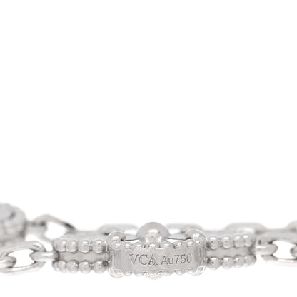 Van Cleef & Arpels 18K White Gold 5 Motifs Guilloche Vintage Alhambra Bracelet 3 of 3