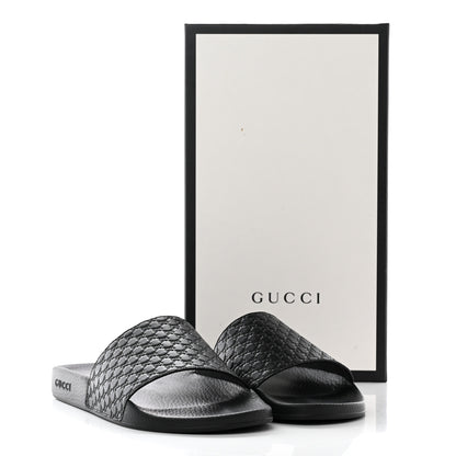 Gucci Microguccissima Mens Slide Sandals 12 Black 15 of 15