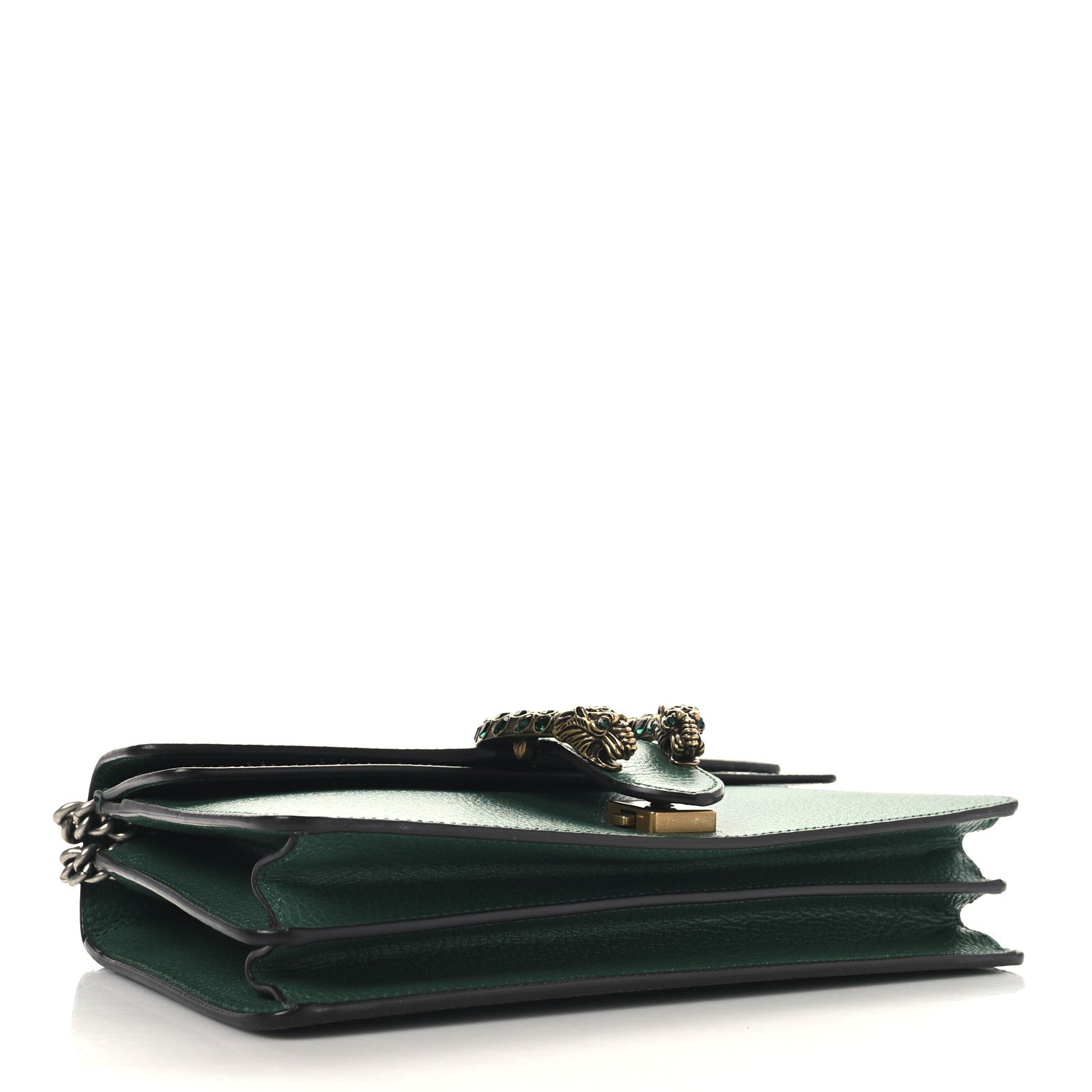 Gucci Pebbled Calfskin Small Dionysus Shoulder Bag Emerald 4 of 11