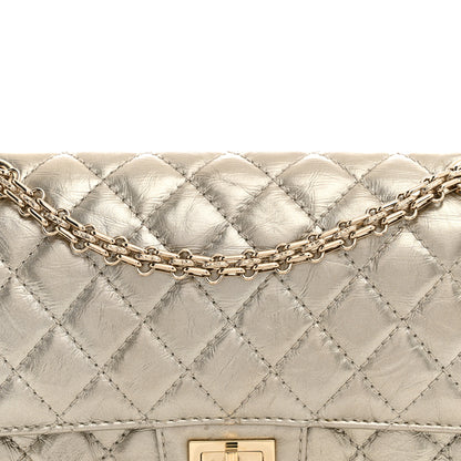 Chanel Metallic Aged Calfskin Quilted 2.55 Reissue 225 Flap Pale Gold 7 of 10