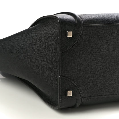 Celine Drummed Calfskin Mini Luggage Black 8 of 9