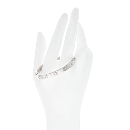 Cartier 18K White Gold 6 Diamond LOVE Bracelet 16 2 of 4