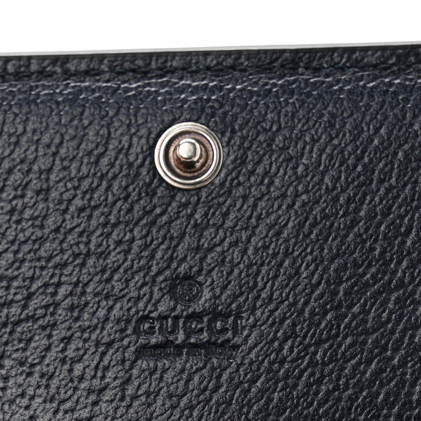 GG Supreme Monogram Textured Dollar Calfskin Web Ophidia Card Case Beige Blue
