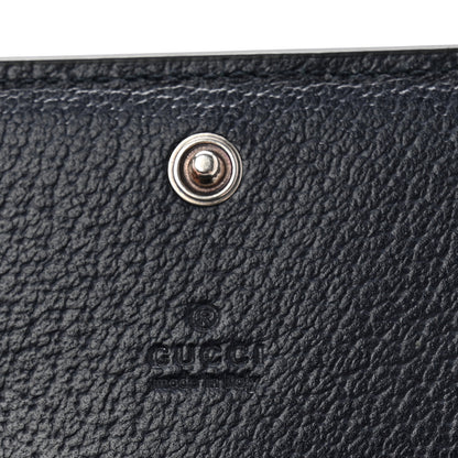 Gucci GG Supreme Monogram Textured Dollar Calfskin Web Ophidia Card Case Beige Blue 6 of 9
