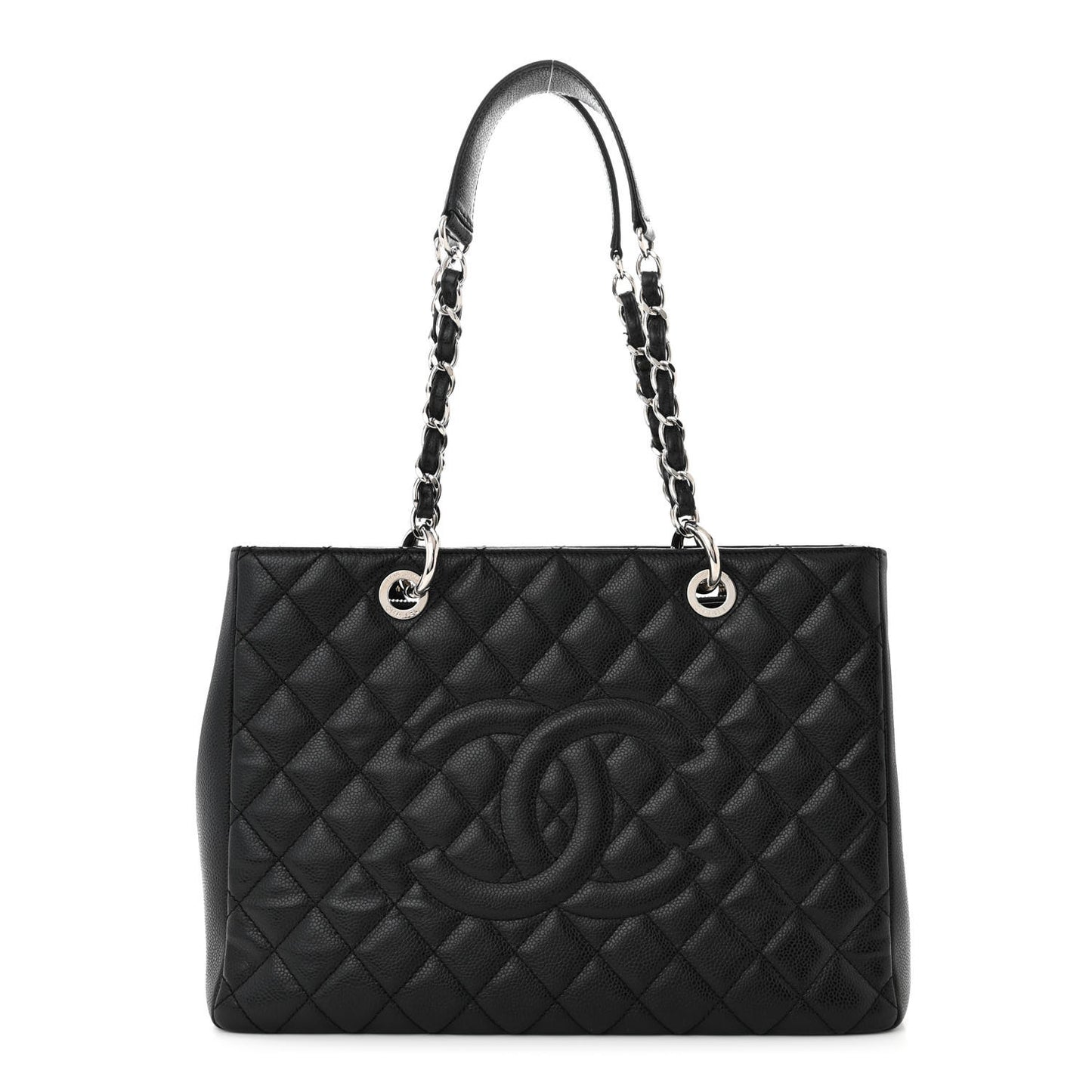 Caviar Quilted Grand Shopping Tote GST Black