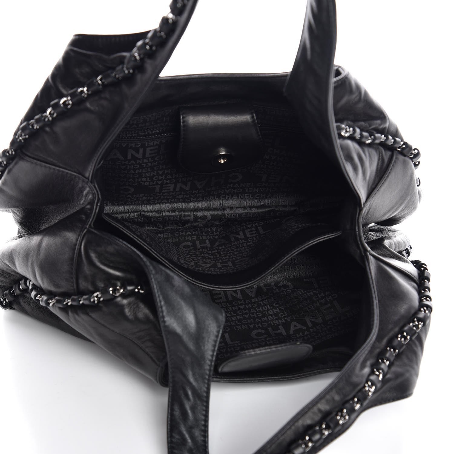 Chanel Lambskin Chain Hobo Black 5 of 7