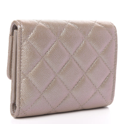 Chanel Iridescent Caviar Quilted Small Flap Wallet Beige 3 of 9
