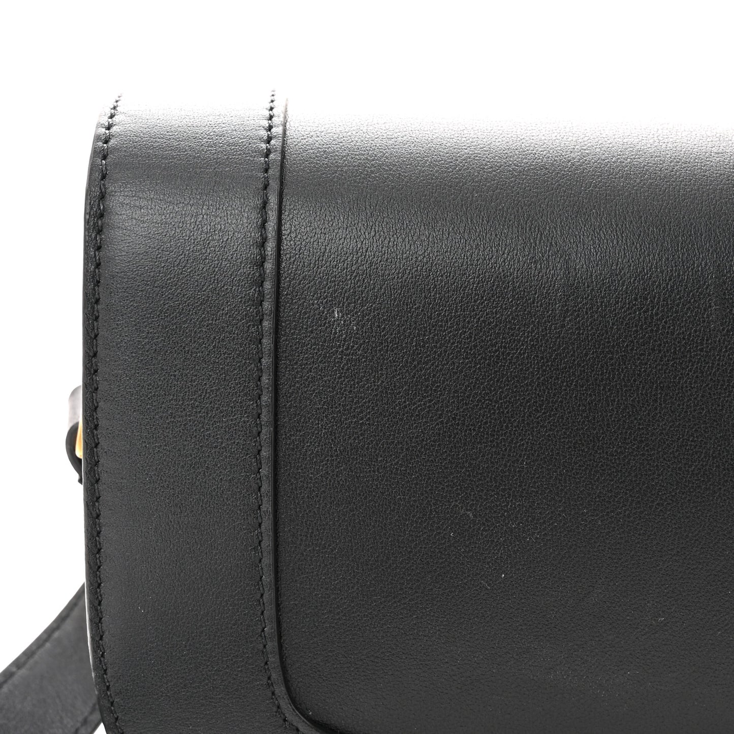 Smooth Calfskin Supervee Shoulder Bag Black