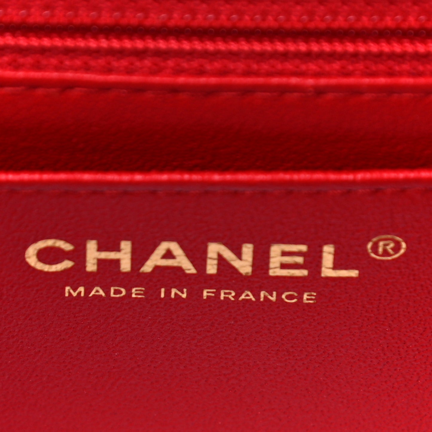 Patent Calfskin Quilted Mini Rectangular Flap Red