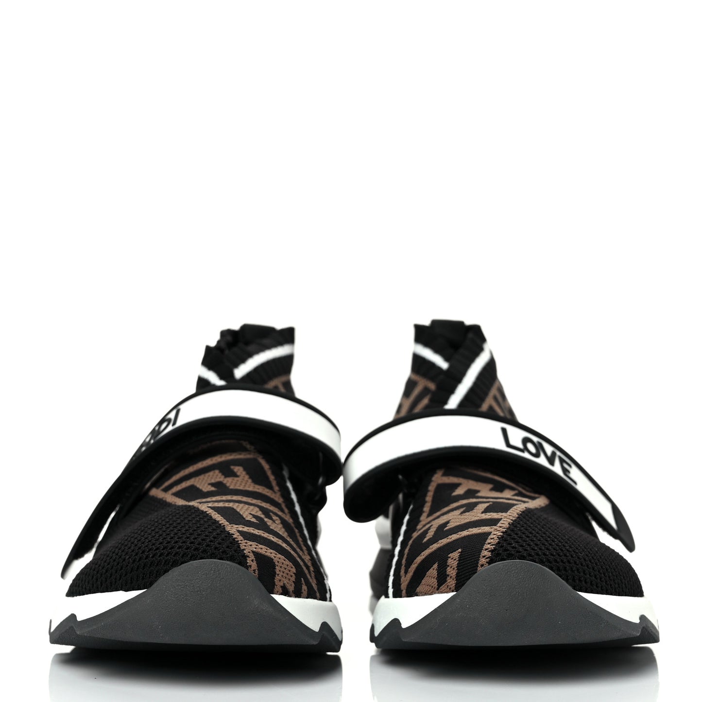 Stretch Yarn FF Stiff Band Rockoko Sneakers 40 Black White Tobacco