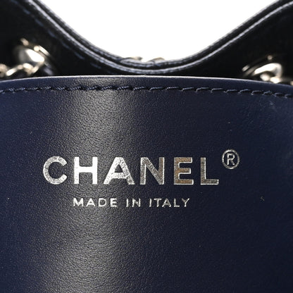 Chanel Metallic Caviar Quilted Mini Chanel 25 Handbag Dark Blue 6 of 10