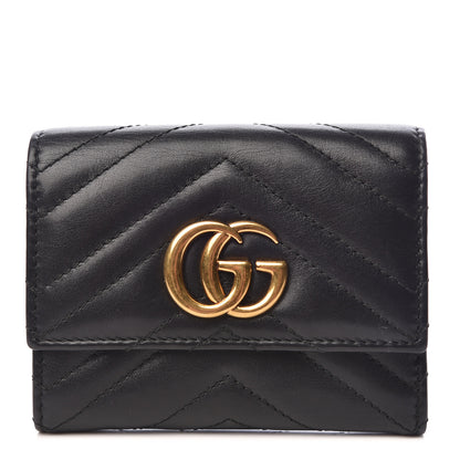 Gucci Calfskin Matelasse GG Marmont Wallet Black 1 of 10