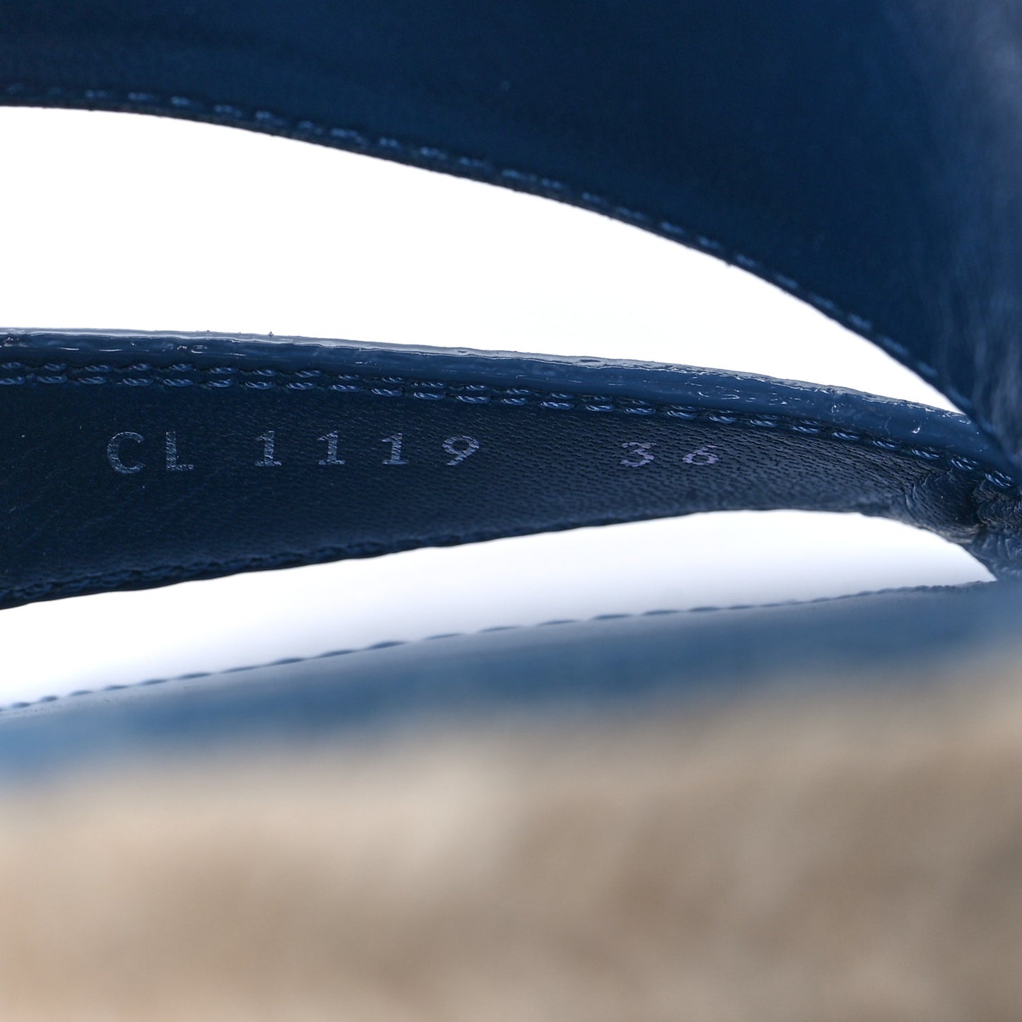Monogram Denim Starboard Espadrille Flat Sandal 36 Blue