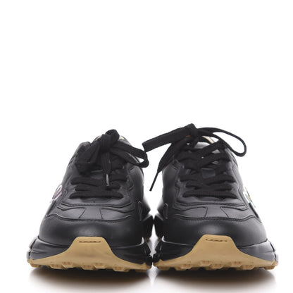 Gucci Calfskin Iridescent Logo Womens Rhyton Sneakers 36.5 Black 2 of 10