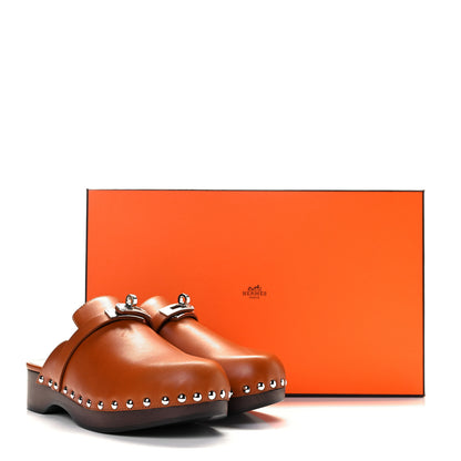Hermes Heritage Calfskin Carlotta Mules 36 Naturel 8 of 8