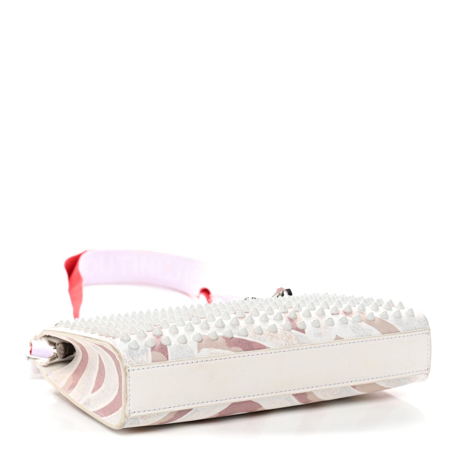 Christian Louboutin Canvas Gaagal Spikes Funky Crossbody Bag Multi Leche 4 of 13