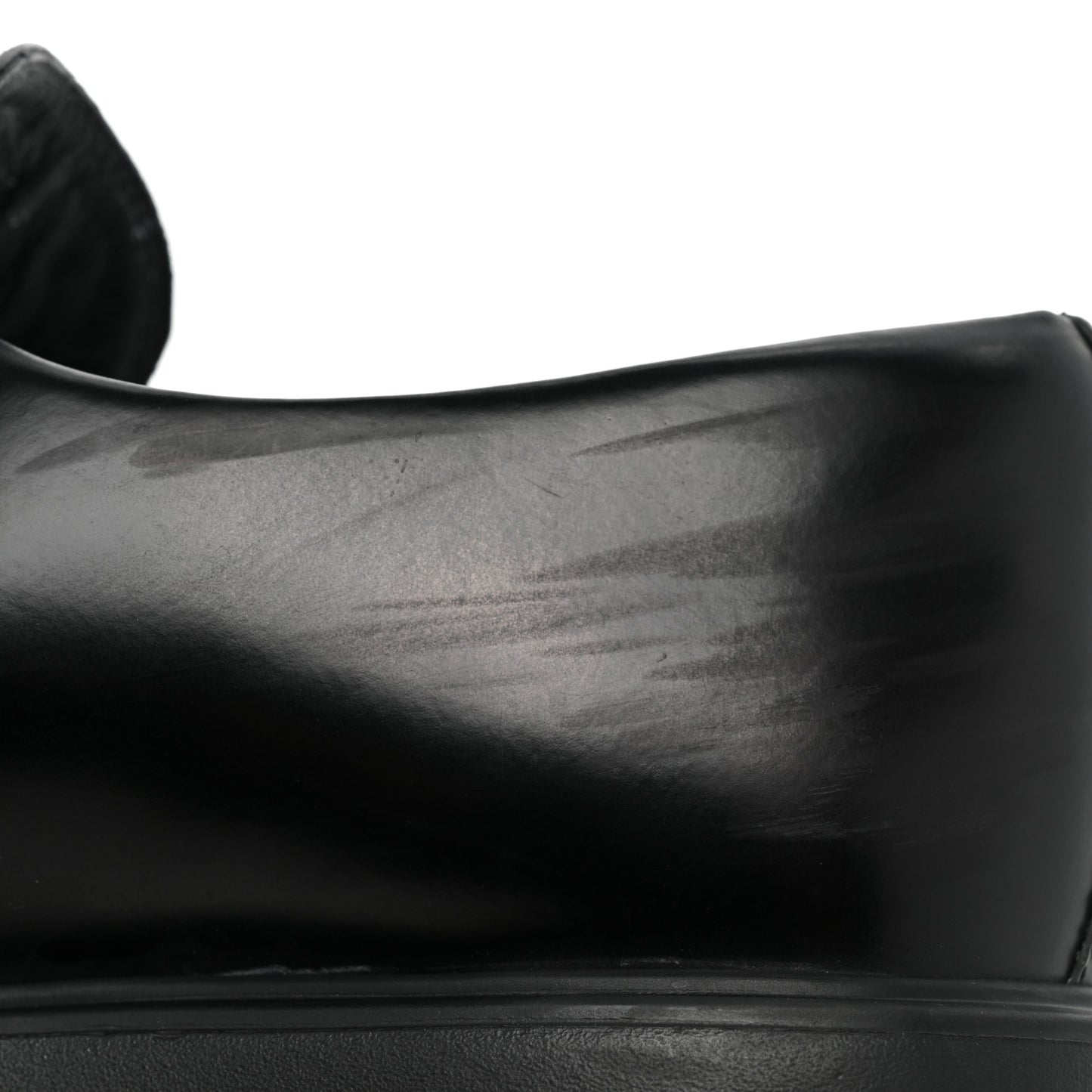 Spazzolato Rois Metal Triangle Logo Monolith 55mm Loafers 37.5 Black