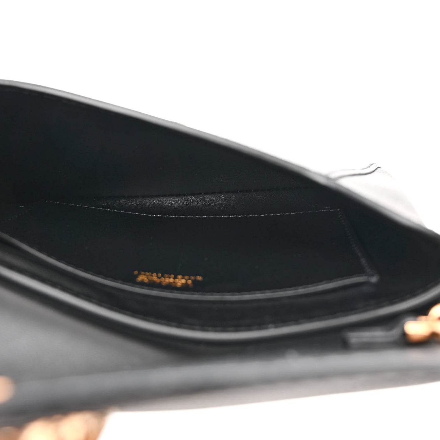 Grained Calfskin La Medusa Chain Crossbody Bag Black