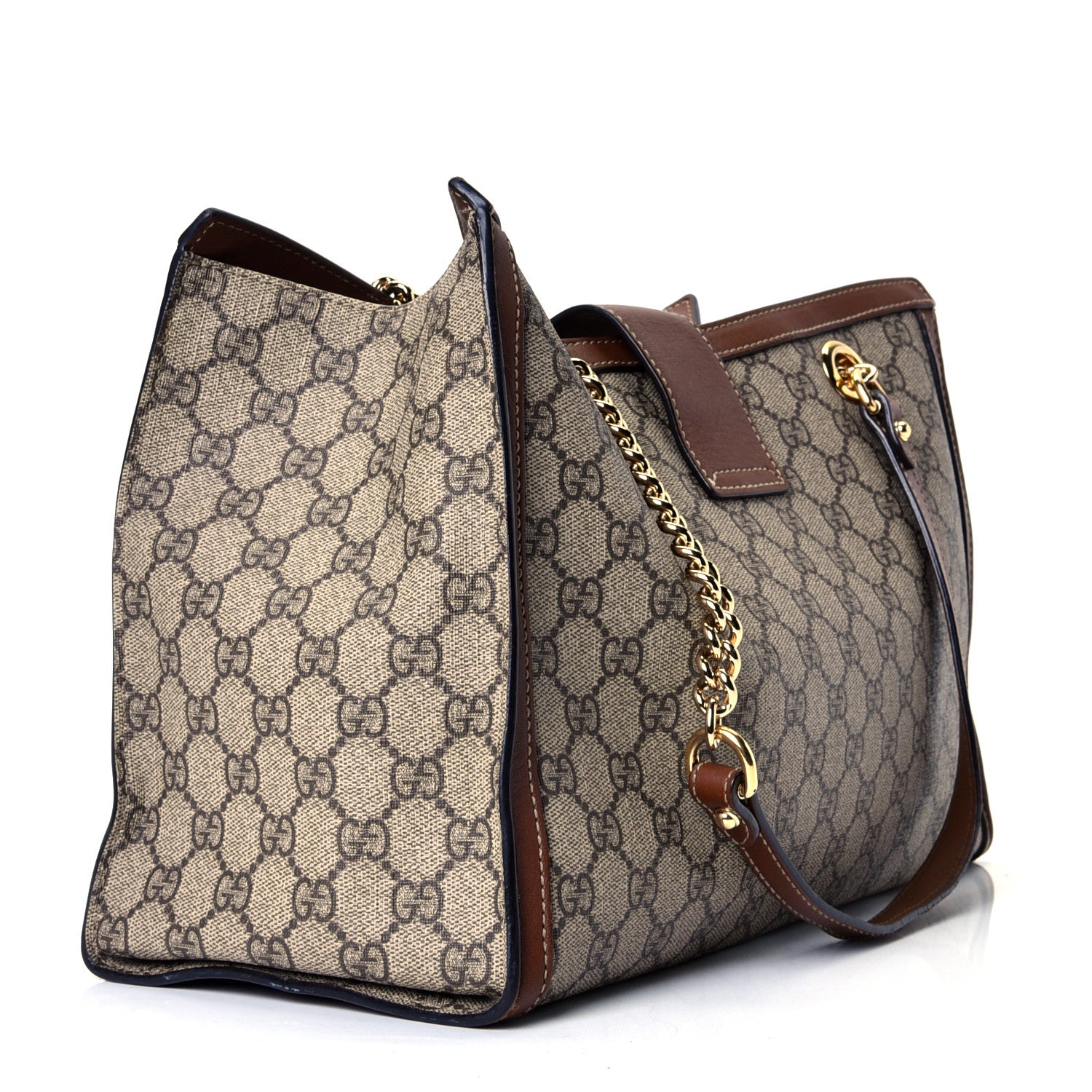 Gucci GG Supreme Monogram Medium Padlock Tote Beige Cuir 2 of 4