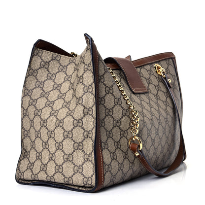 Gucci GG Supreme Monogram Medium Padlock Tote Beige Cuir 2 of 4