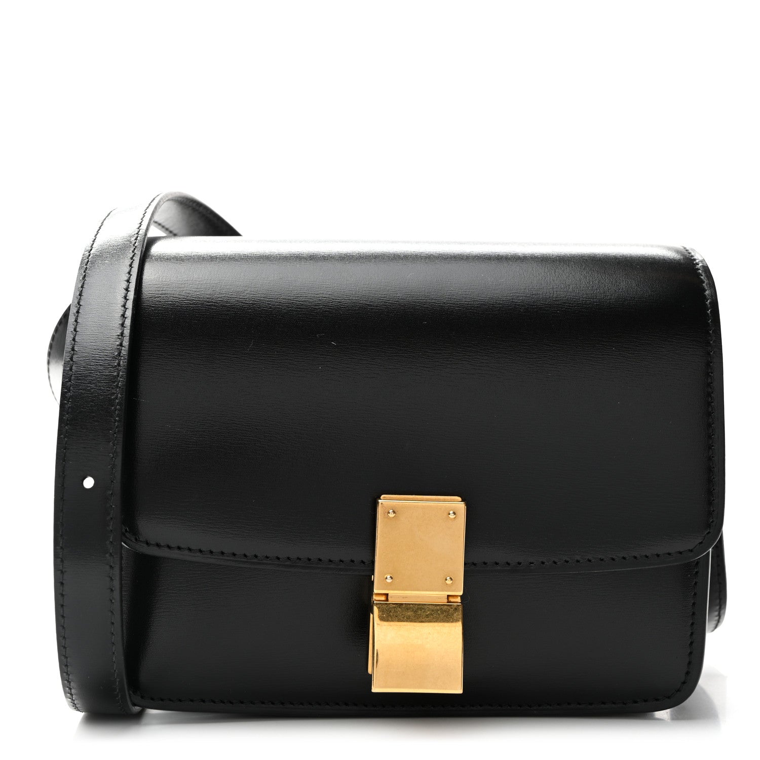 Celine Box Calfskin Small Classic Box Flap Bag Black 1689578 – FASHIONPHILE